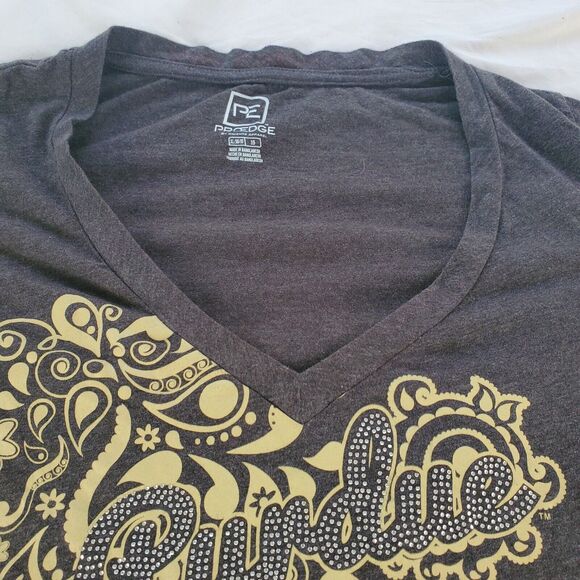 Pro Edge Purdue Boilermakers Womens T Shirt Size XL 26" Length 19.5" P2P V Neck - Picture 3 of 8